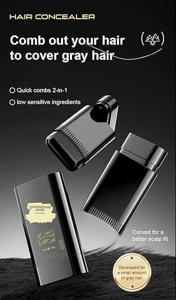 Covering White Hair is Simple and Convenient 20gm - Black (Pack of 2)